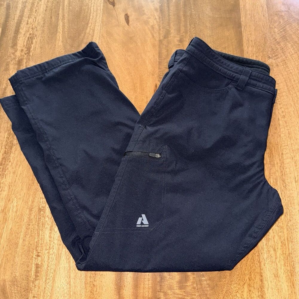 Eddie Bauer  Pants Womens P12 Black First Ascent Fleece Lined Hiking Winter
